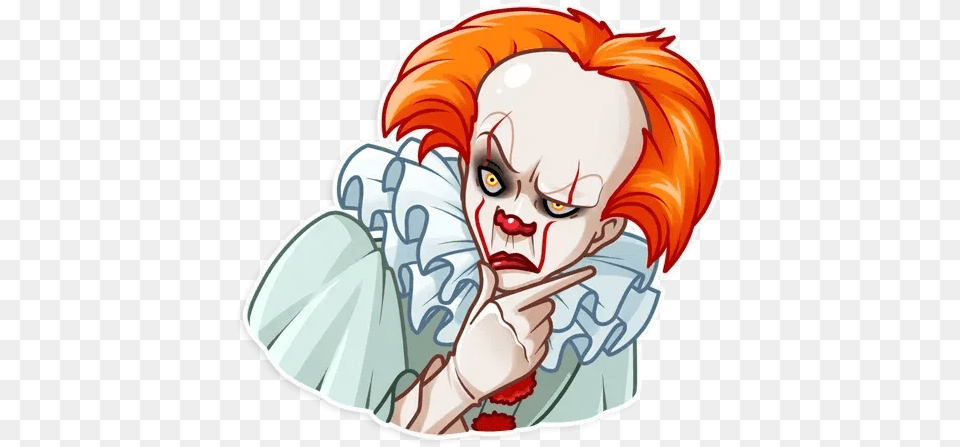 Pennywise Whatsapp Stickers Stickers Cloud Stickers Pennywise, Baby, Person, Face, Head Png Image