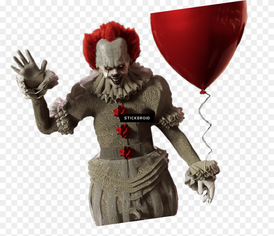 Pennywise With Red Balloon Image Pennywise Free Transparent Png