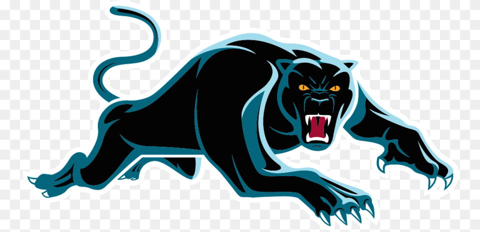 Penrith Logo Fc Rgb Neg Copy Penrith Panthers Logo, Animal, Mammal, Panther, Wildlife Png Image