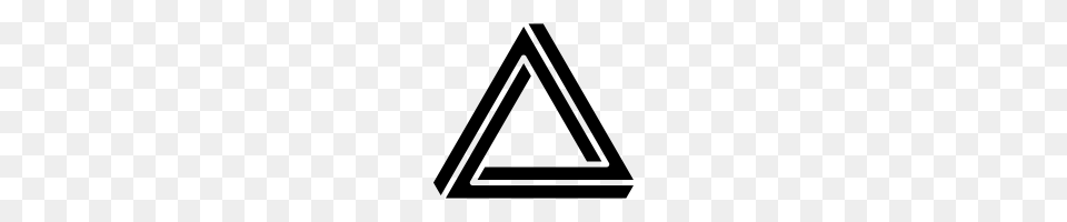 Penrose Triangle Icons Noun Project, Gray Png Image