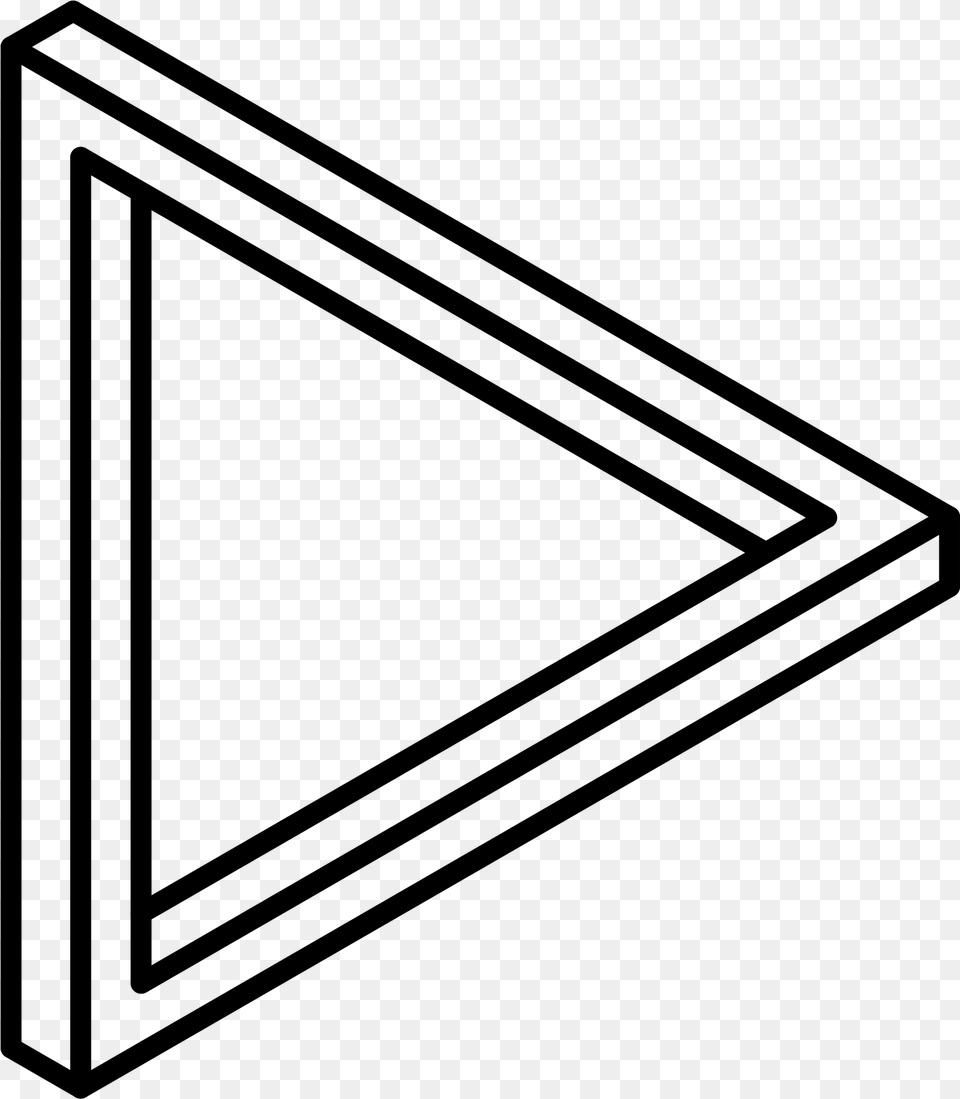 Penrose Triangle Penrose Triangle, Gray Png Image