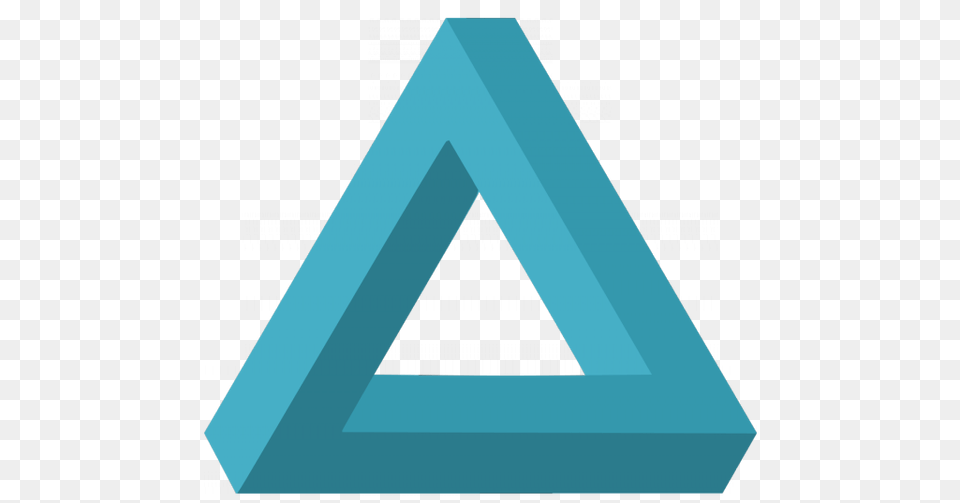 Penrose Triangle Transparent Blue Png