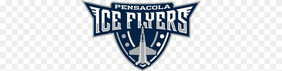 Pensacola Ice Flyers Logo, Emblem, Symbol, Weapon, Scoreboard Free Png Download