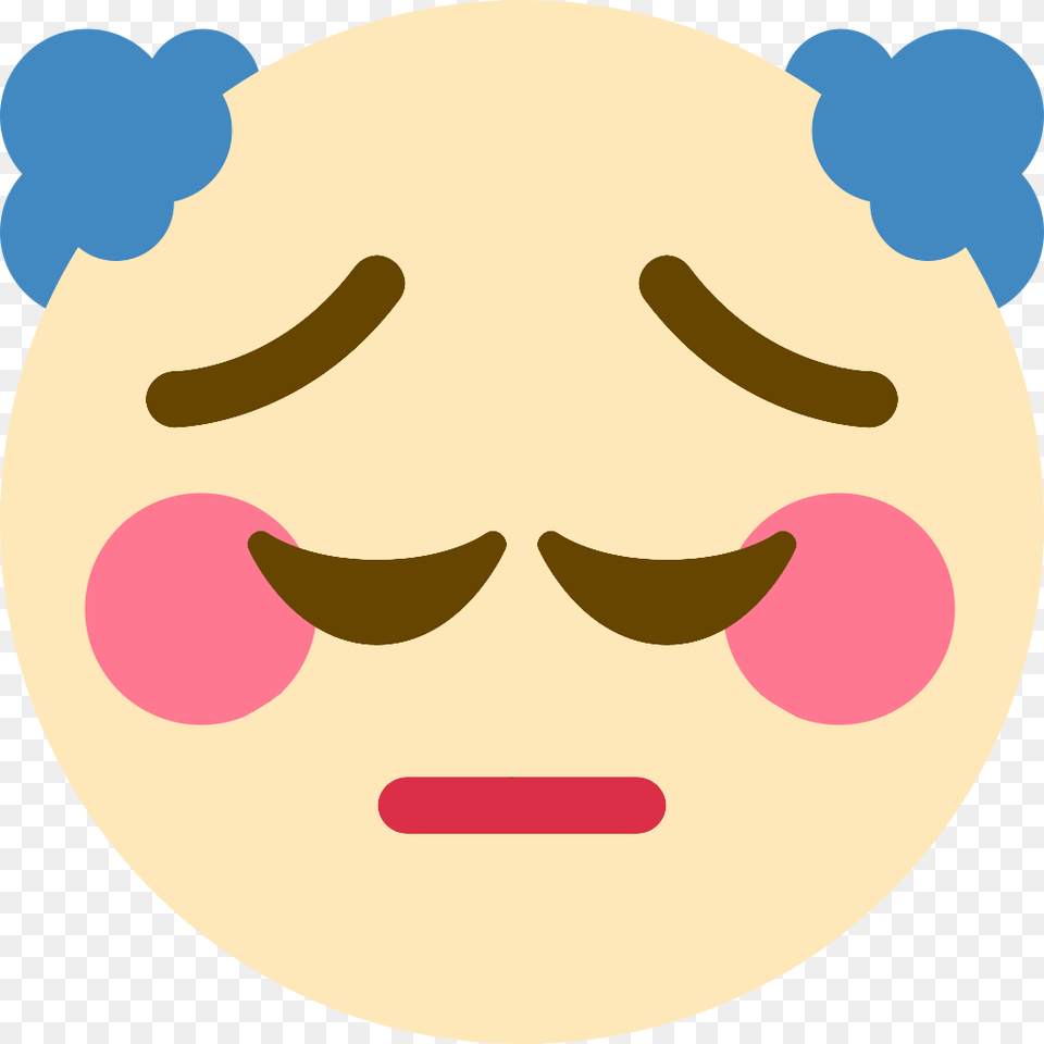 Pensive Clown Discord Emoji Pensive Discord Emoji, Face, Head, Person Free Png