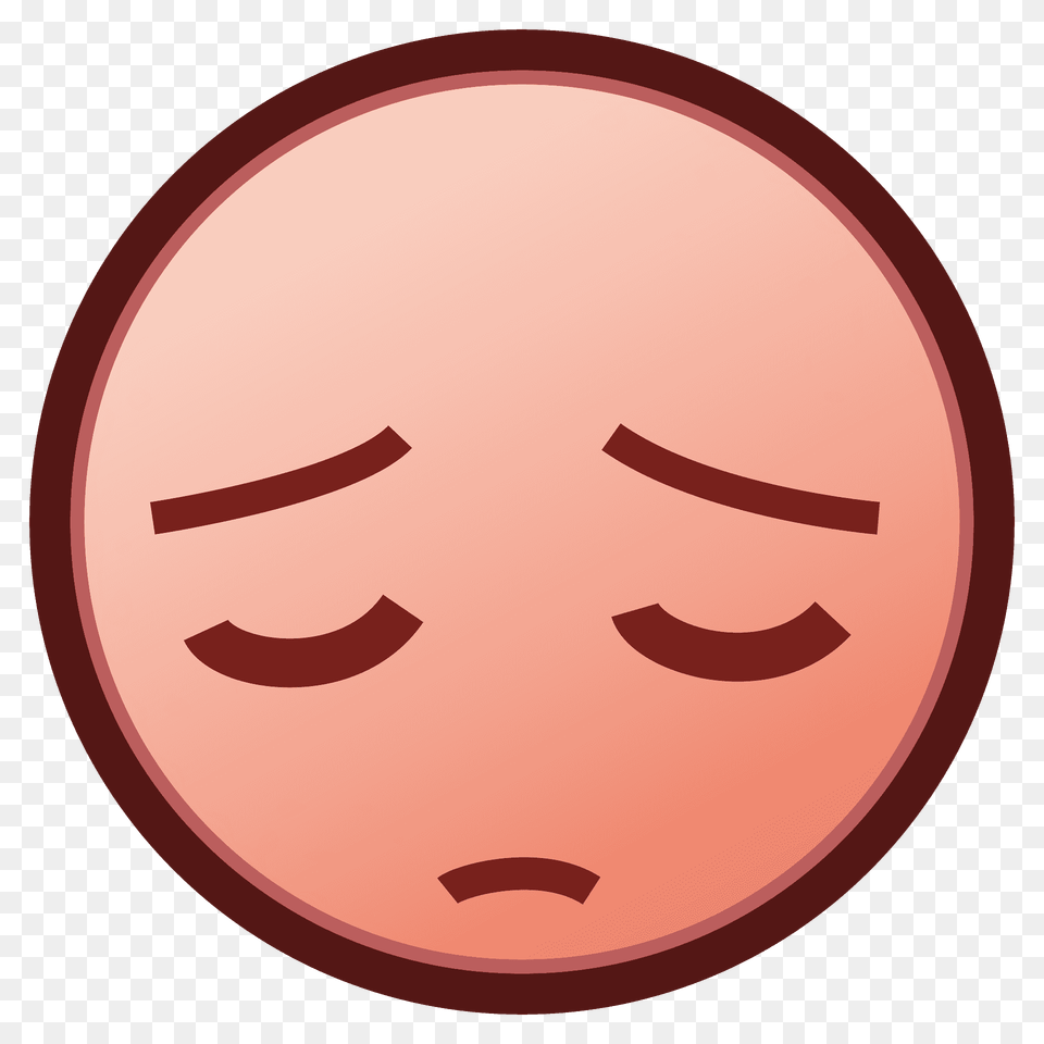 Pensive Face Emoji Clipart, Head, Person, Badge, Logo Free Png Download