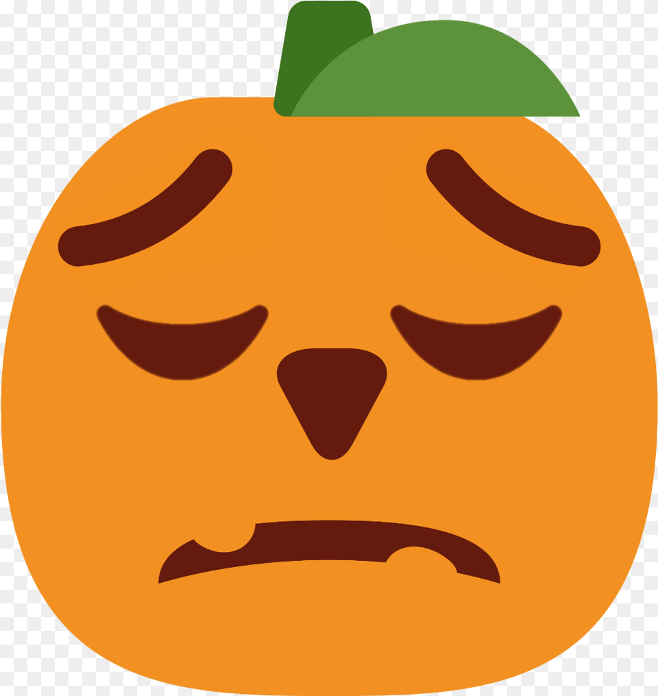 Pensivepumpkin Pensive Emoji Discord, Vegetable, Citrus Fruit, Food, Fruit Free Transparent Png