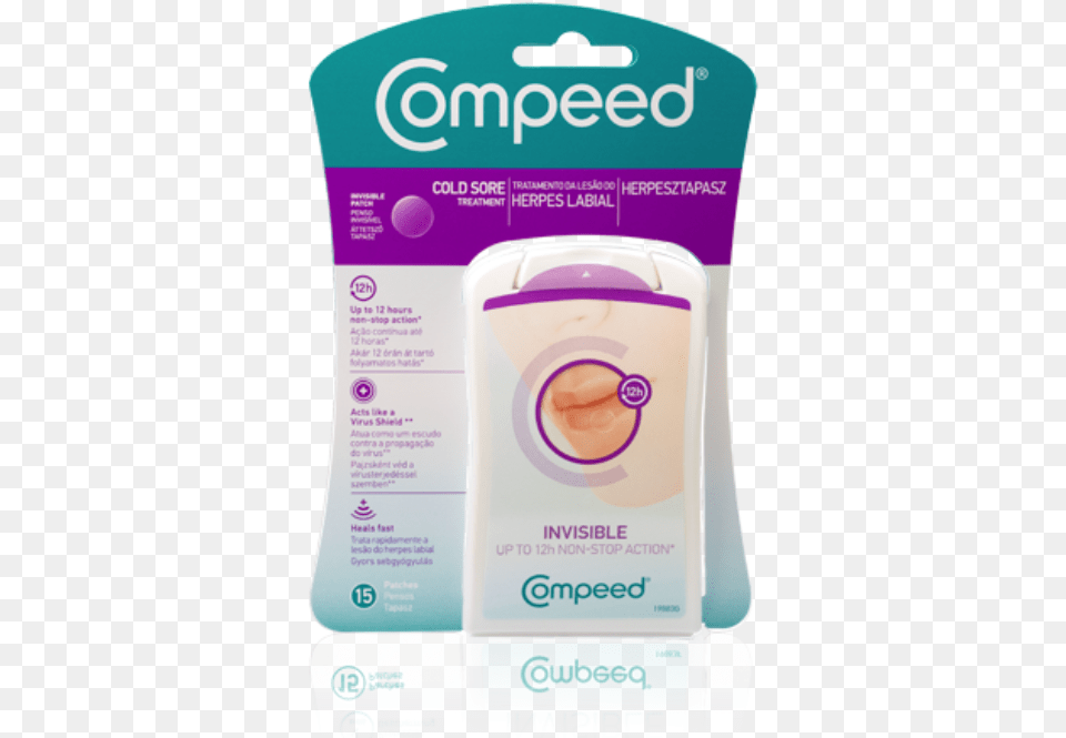 Penso Invisvel Compeed Tratamento Da Leso Do Herpes Compeed Compeed Cold Sore, Bottle, Lotion, Business Card, Paper Free Png Download
