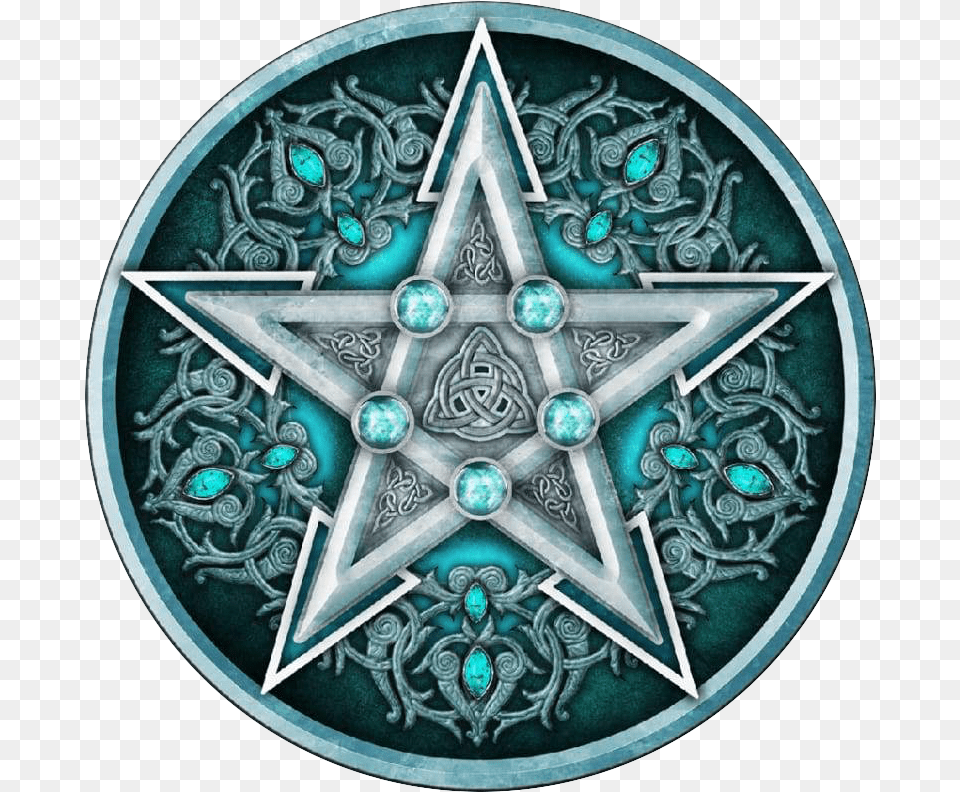 Pentacle Pic Background Newburgh, Cross, Symbol, Turquoise, Silver Free Png Download