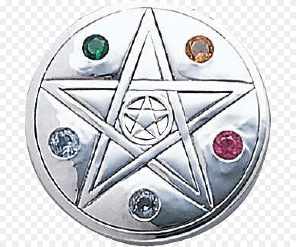 Pentacle Transparent Image Play Circle, Silver, Accessories, Jewelry, Disk Free Png