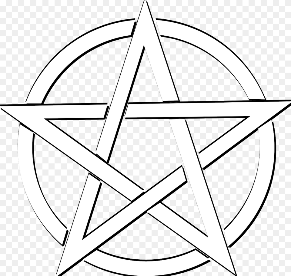 Pentacle Vector White Transparent Wicca Pentacle, Star Symbol, Symbol Free Png Download