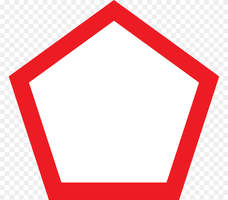 Pentagon Clipart Red, Sign, Symbol, Road Sign, Stopsign Png Image