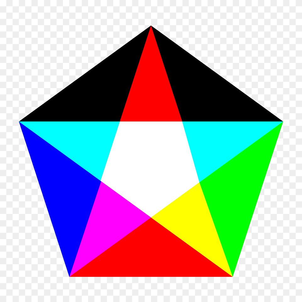 Pentagon Rgb Mix Fail Clipart, Triangle, Toy Png Image