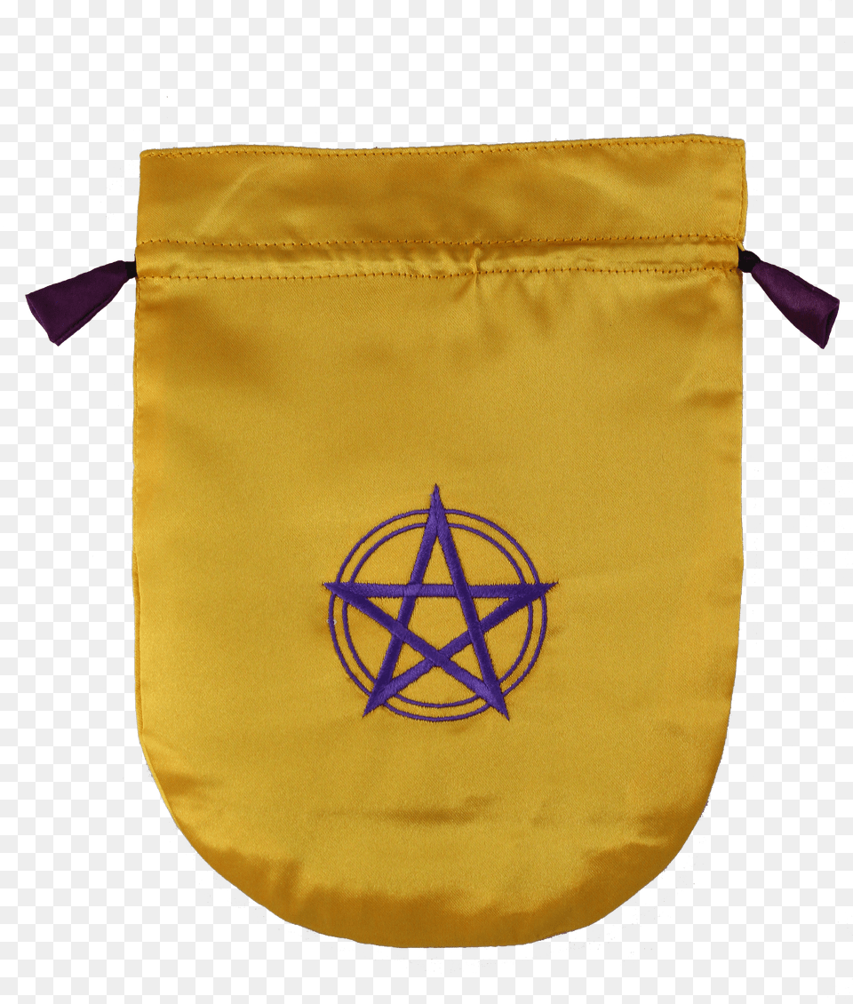 Pentagram In Circle Yellow Satin Messenger Bag Free Png Download