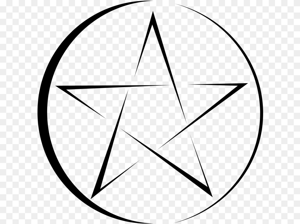 Pentagram Pentacle Drawing Symbol Wicca Pentagram, Gray Free Png Download