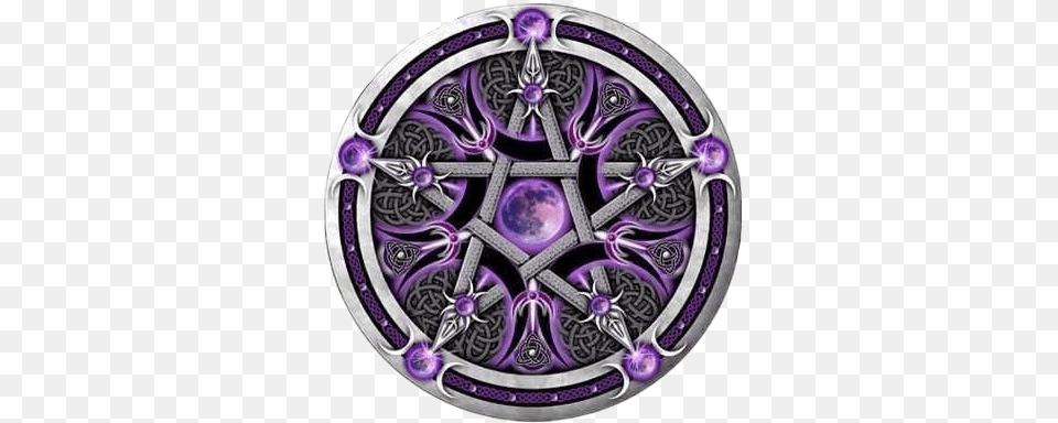 Pentagram Pentacle Moon Star Wicca Purple Wiccan Pentagram, Accessories, Ornament, Gemstone, Jewelry Free Transparent Png