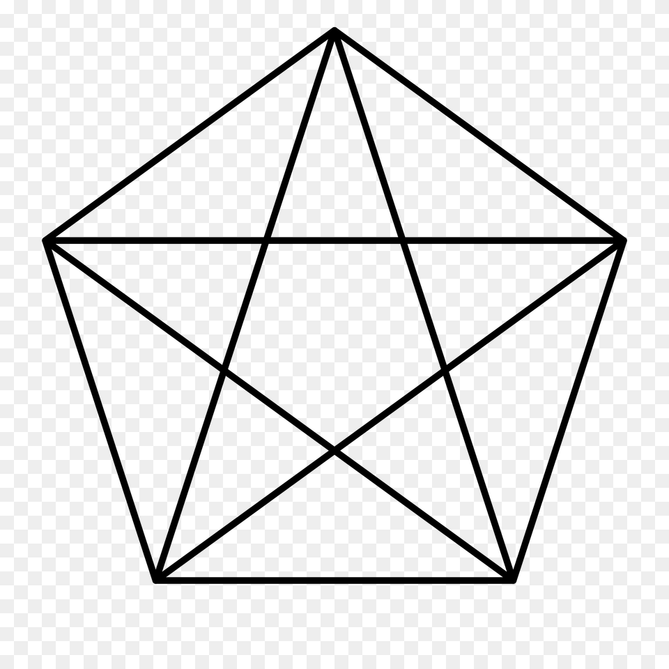 Pentagram Pentagon, Gray Free Png