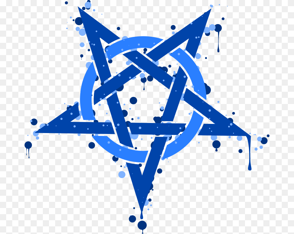 Pentagram Pentagram Blue, Star Symbol, Symbol, Nature, Outdoors Png Image