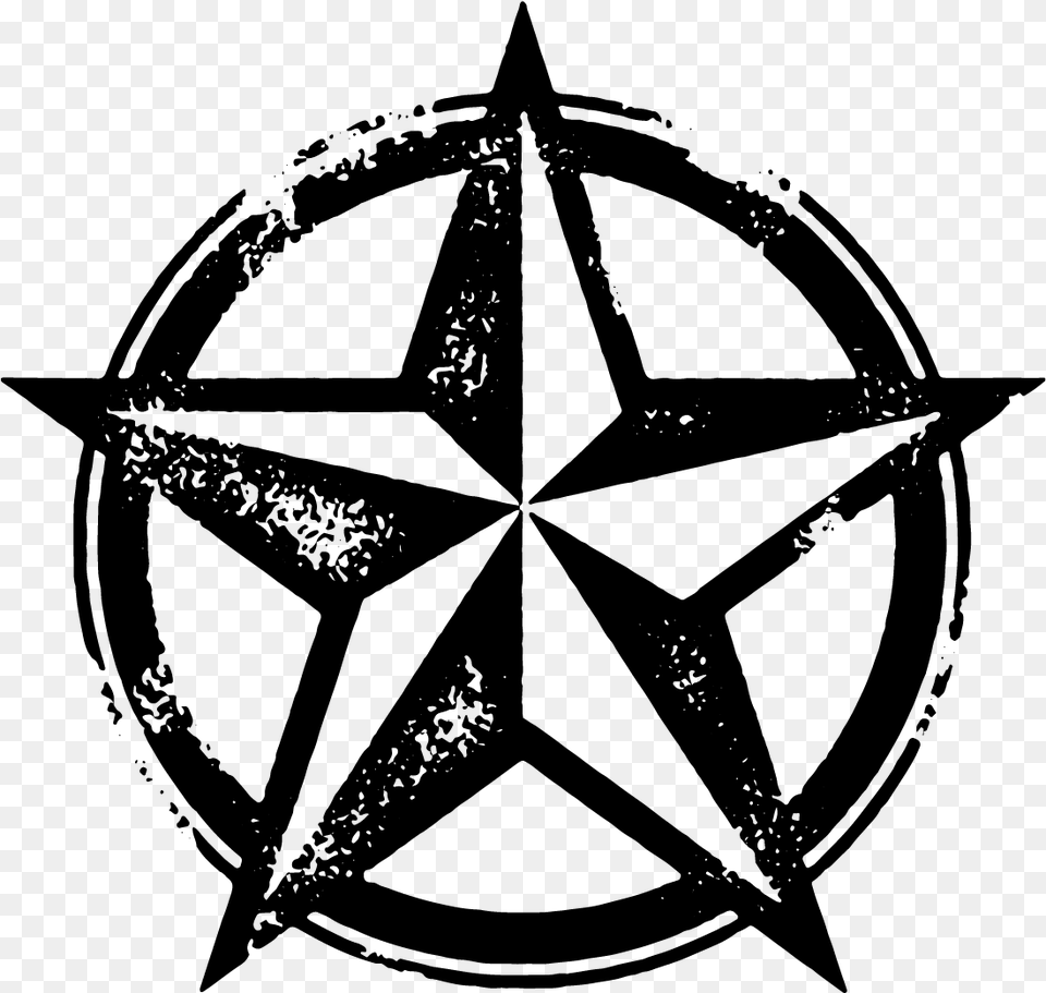 Pentagram Wiccan Transparent, Gray Free Png