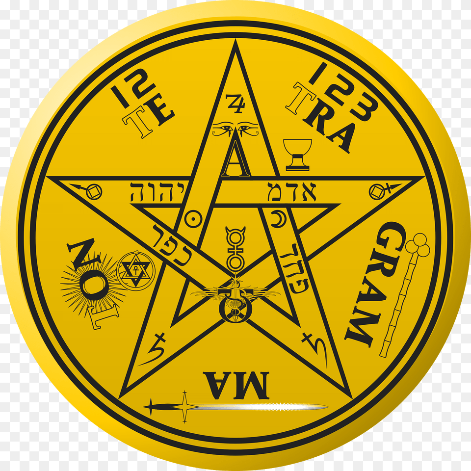 Pentagrama Esoterico Clipart, Symbol, Badge, Logo, Road Sign Png