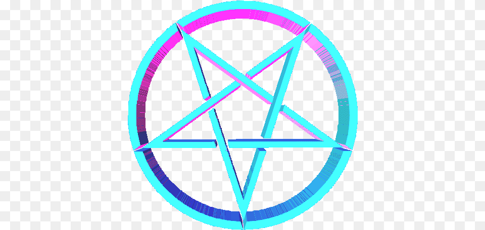 Pentagrama Pentagram Sticker By Um Kookie Qualquer Magic Pentagram, Star Symbol, Symbol, Disk Free Png Download