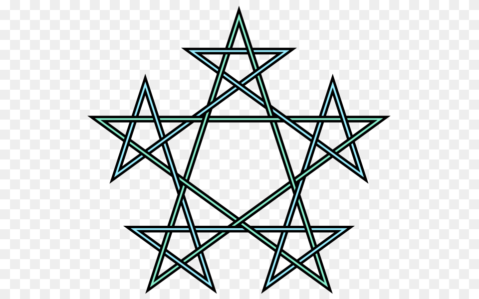 Pentagrams Interlaced Pattern, Nature, Night, Outdoors, Star Symbol Png