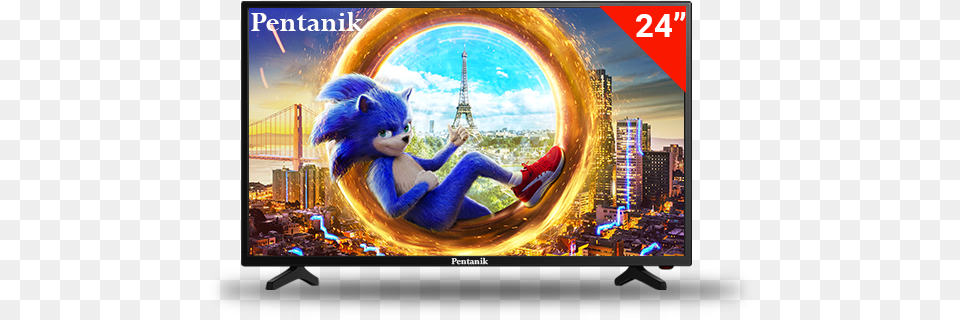 Pentanik Basic 24 Inch Led Tv Sonic The Hedgehog 2019 Movie, Computer Hardware, Electronics, Hardware, Monitor Free Transparent Png