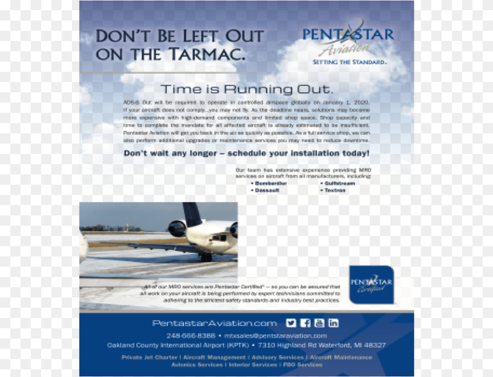 Pentastar Aviation Flyer, Advertisement, Poster, Aircraft, Airplane Free Png