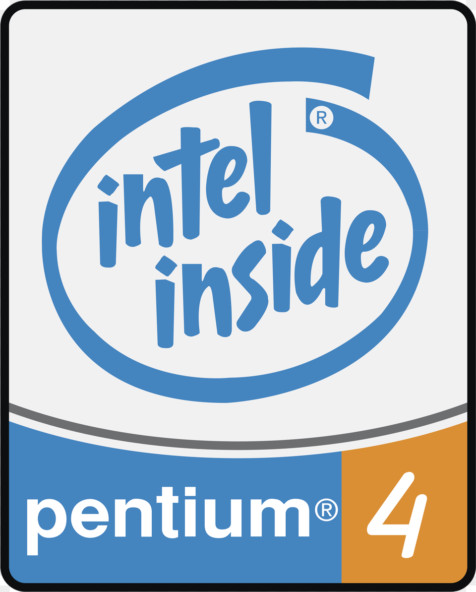 Pentium 4 Processor Logo Transparent Intel Pentium Processor Logo, Text Png