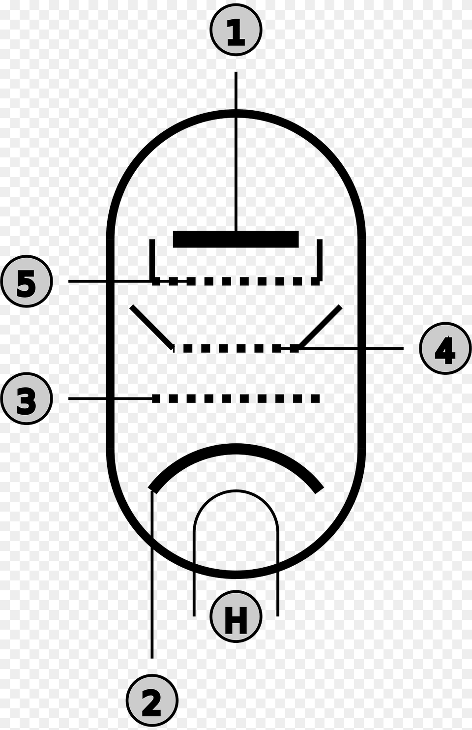 Pentode Symbol Clipart, Electronics Free Png Download