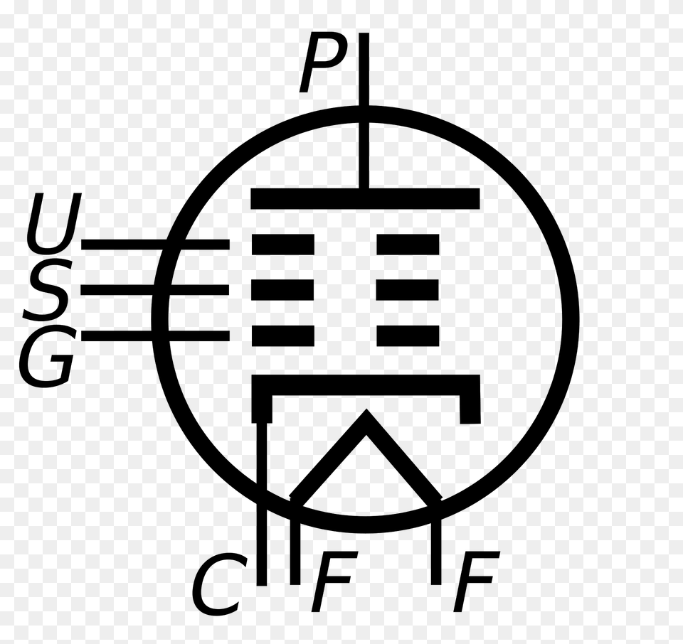 Pentode Symbol Labeled Clipart, Gas Pump, Machine, Pump Png Image