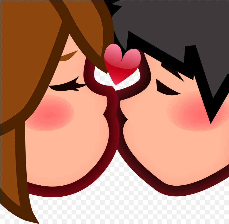 Peo Couple Kiss Emoji Love Couple Kis, Heart, Body Part, Mouth, Person Free Png