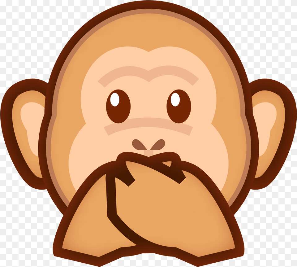 Peo Speak No Evil Monkey Speak To Evil Emoji Clipart Light Bulb Clip Art, Head, Person, Face, Disk Png