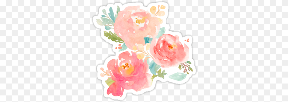Peonies Watercolor Bouquet Also Buy Floral Pastel Background, Flower, Plant, Pattern, Graphics Free Png Download