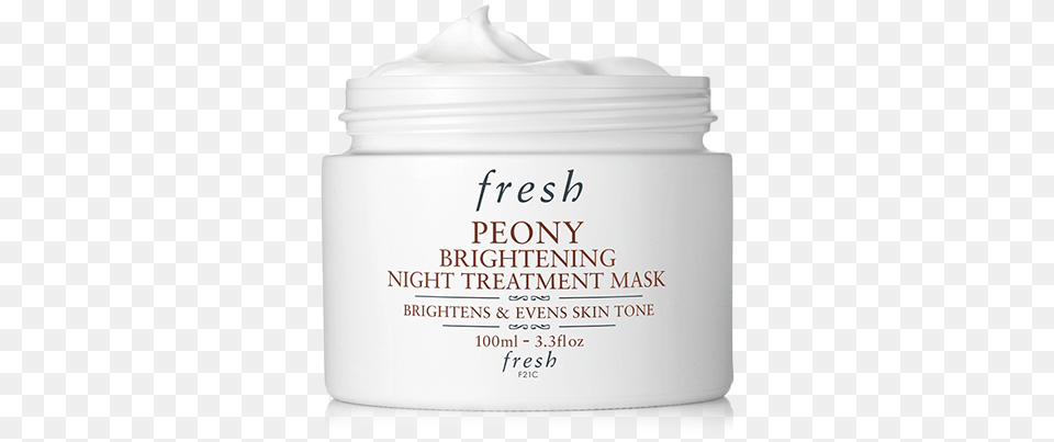 Peony Brightening Night Treatment Mask Fresh Peony Brightening Night Treatment Mask 33 Oz, Bottle, Shaker, Cream, Dessert Png