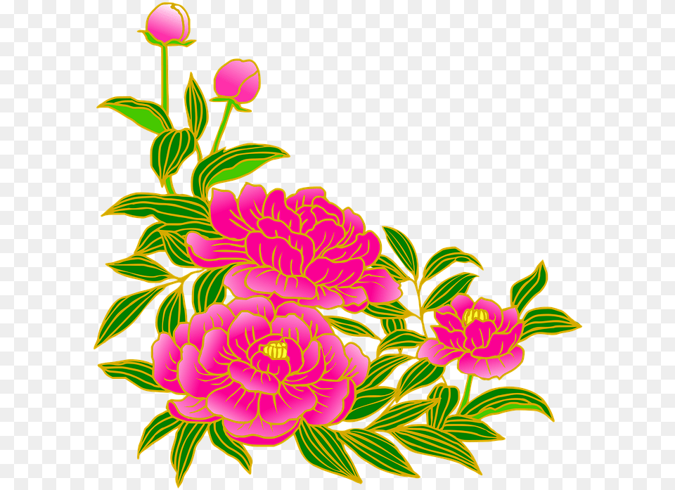 Peony Pink Gay Flowers Summer Japanese Style, Art, Floral Design, Graphics, Pattern Free Transparent Png