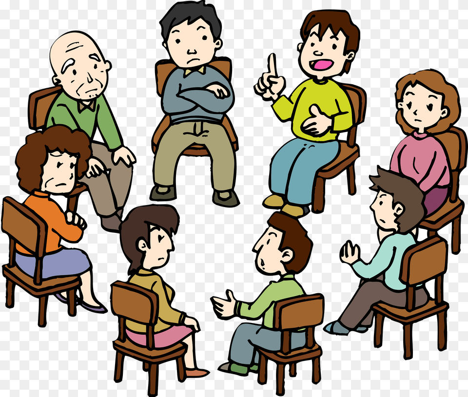 People Are Having Conversation In A Meeting Clipart, Publication, Baby, Book, Person Free Transparent Png