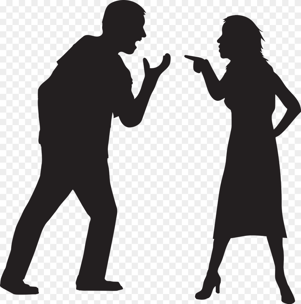 People Arguing, Silhouette, Adult, Person, Man Free Png