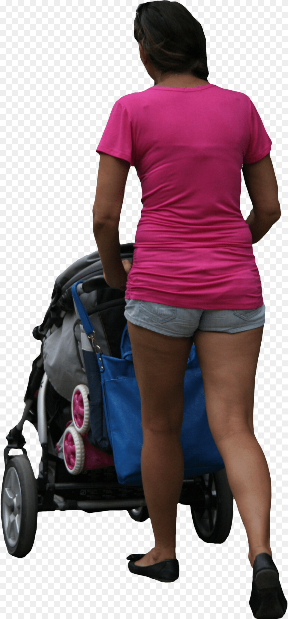 People Baby Person With Stroller, Shorts, Clothing, Adult, Man Png Image