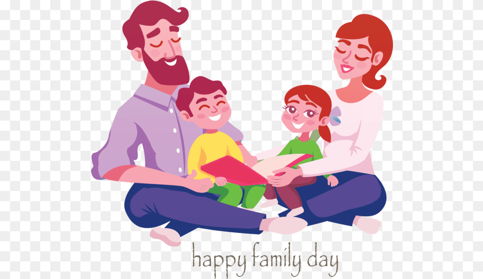 People Cartoon Sitting For Happy Family Happy Family Family Cartoon, Pants, Clothing, Person, Baby Png