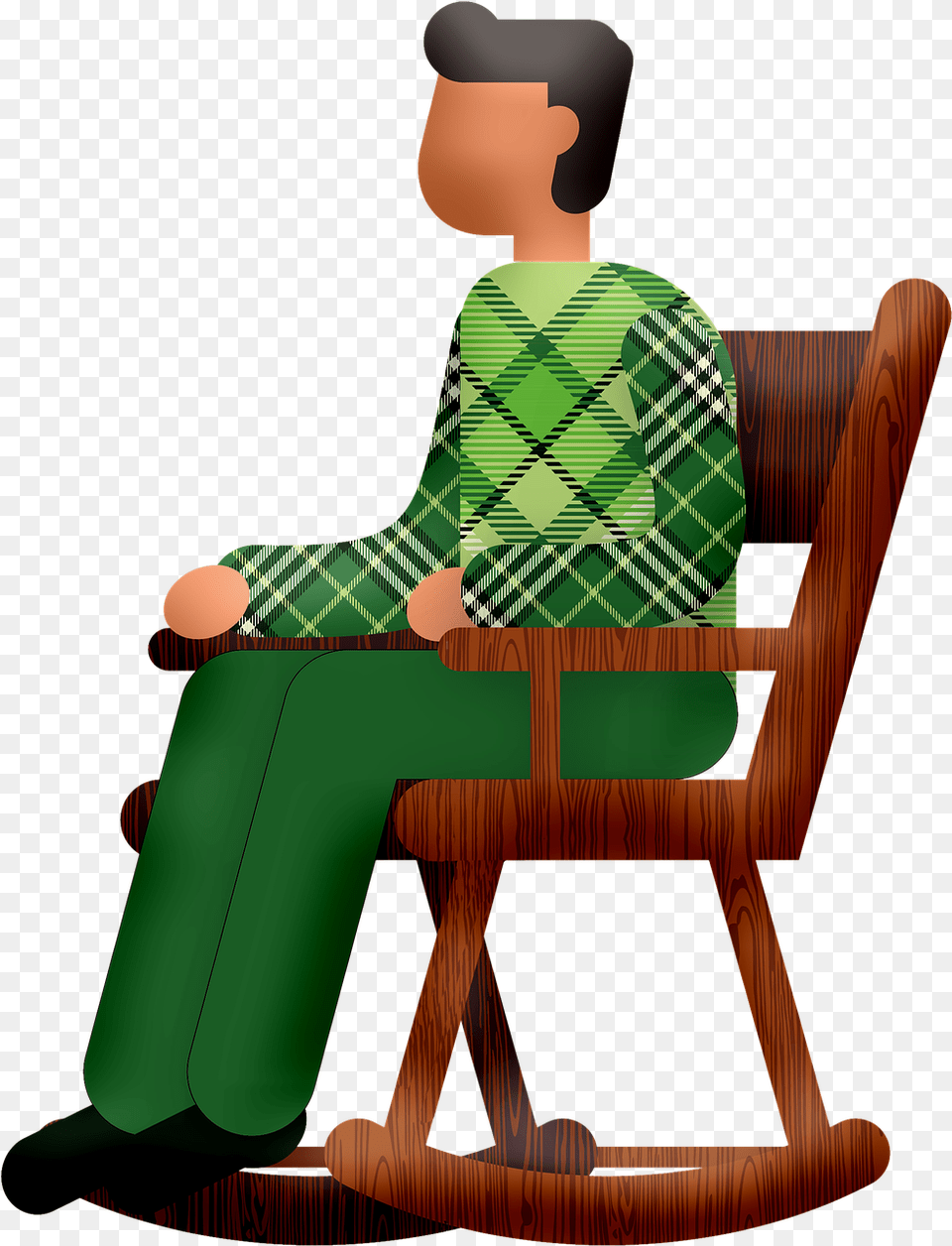 People Characters Walking Sitting Rocking Chair Clipart, Furniture, Person, Boy, Child Free Png