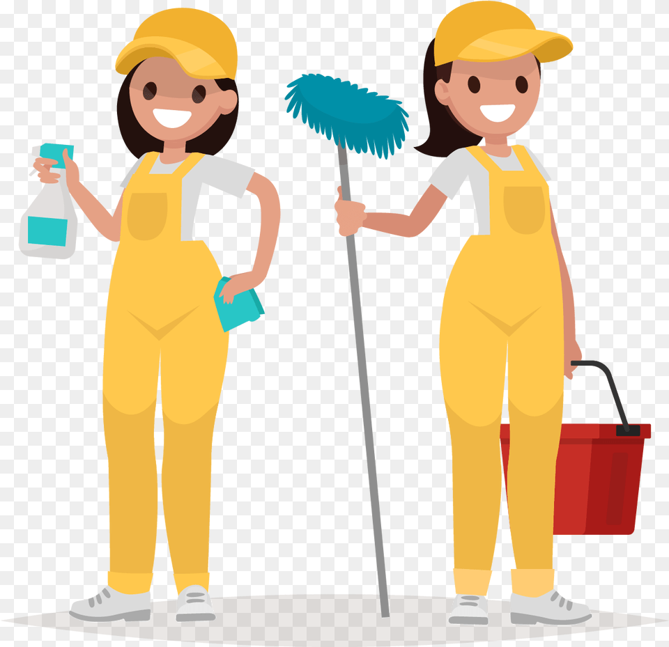 People Cleaning Transparent Clipart Cleaning Services Vector, Person, Face, Head, Clothing Png Image