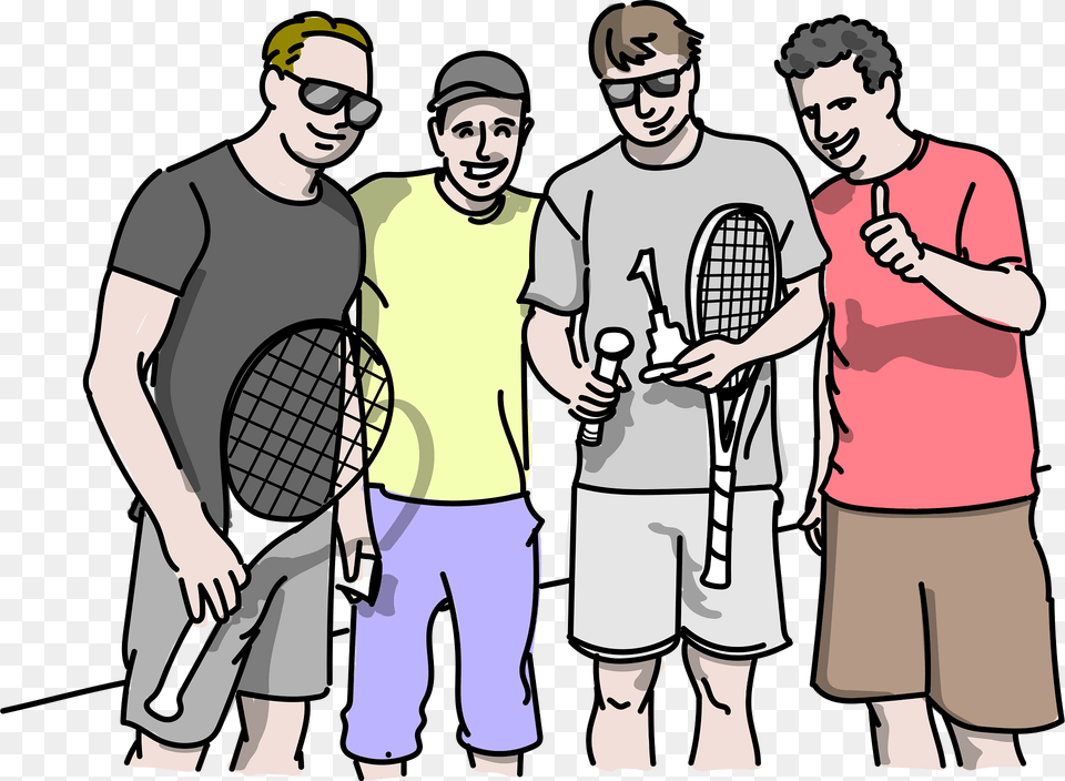 People Clipart, Tennis Racket, Tennis, T-shirt, Sport Free Png Download