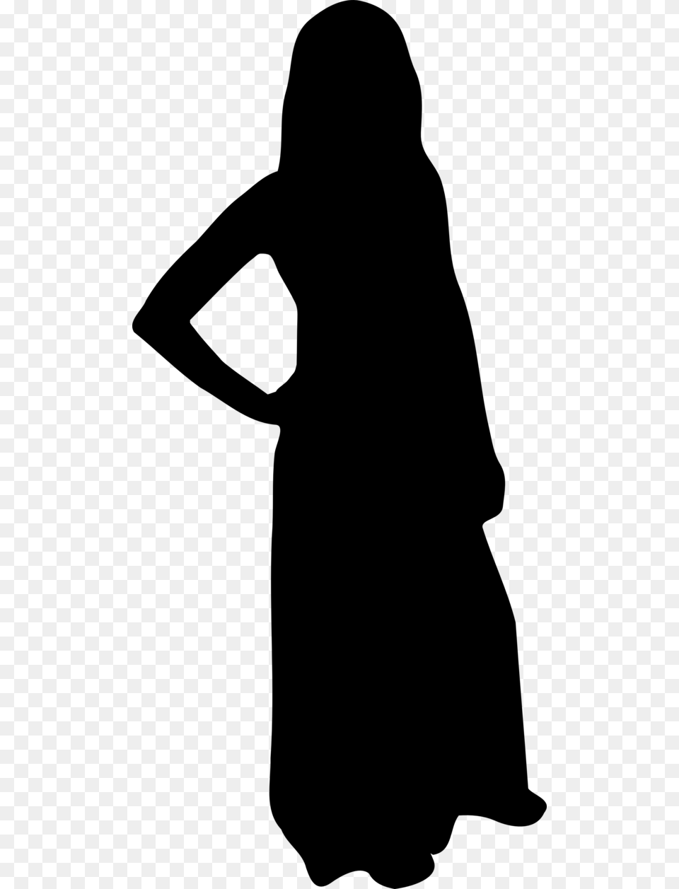 People Clipart Female, Gray Png