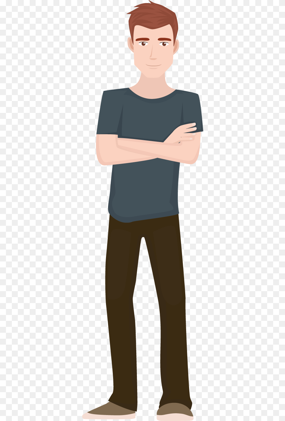 People Clipart Handsome Man Handsome Man Clipart, T-shirt, Clothing, Standing, Person Png Image