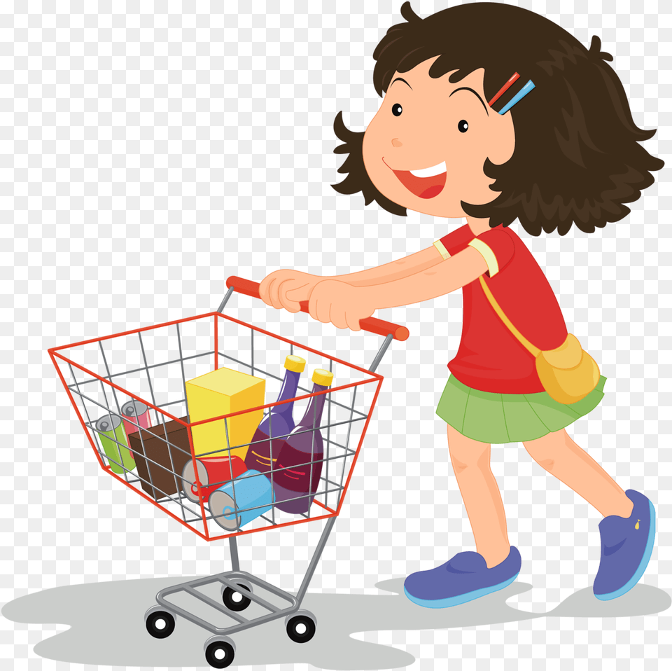 People Clipart People Clipart Cleaning Do The Kids Grocery Shopping Clipart, Baby, Person, Clothing, Footwear Png