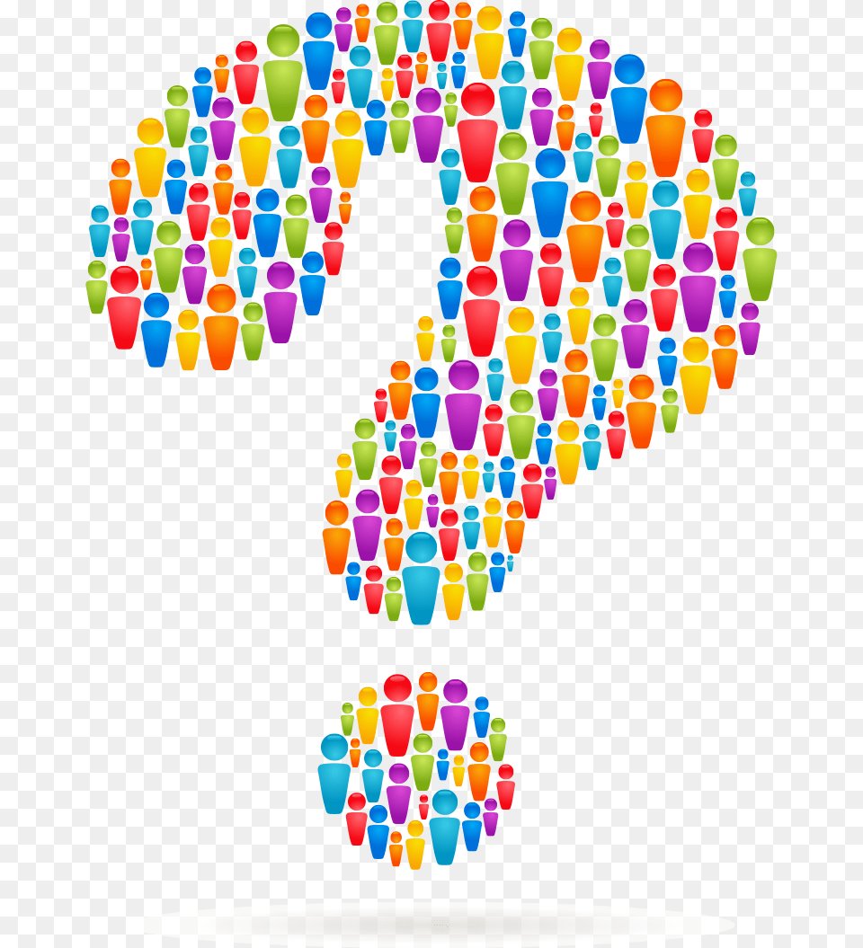 People Comprised Question Mark Speech Bubble With Abstract People, Accessories, Bead, Chandelier, Lamp Png
