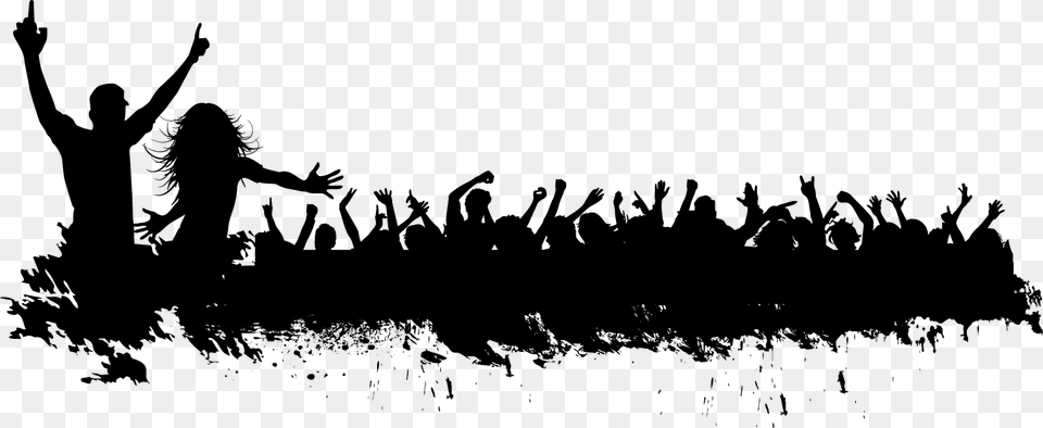 People Crowd Vector, Concert, Person, Silhouette, Adult Free Png