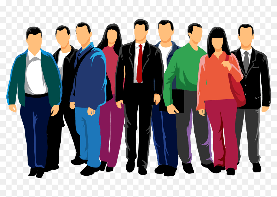 People Crowd Vector Transparent Vector Group Of People, Woman, Pants, Formal Wear, Female Png