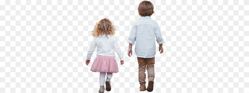 People Cutout Walking Girly, Sleeve, Skirt, Clothing, Long Sleeve Free Png Download