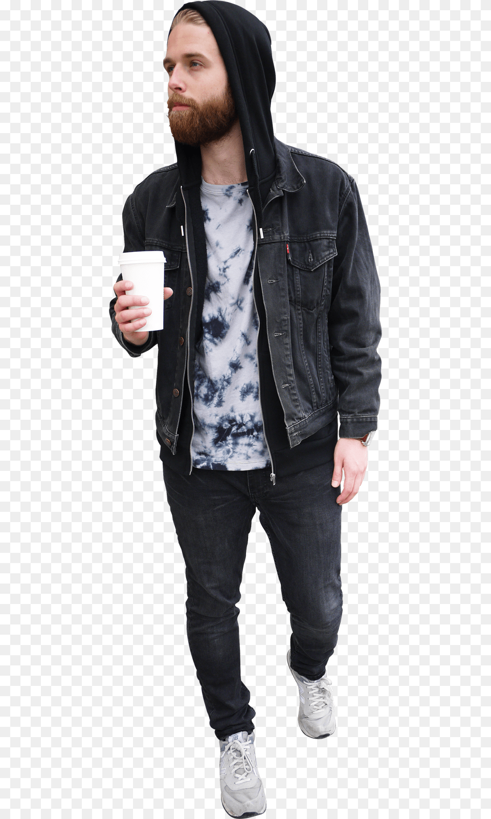 People Drinking Coffee Person Drinking Coffee, Jacket, Clothing, Coat, Pants Free Png